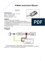 KV/RPM Meter Instruction Manual: Product Application: Specifications