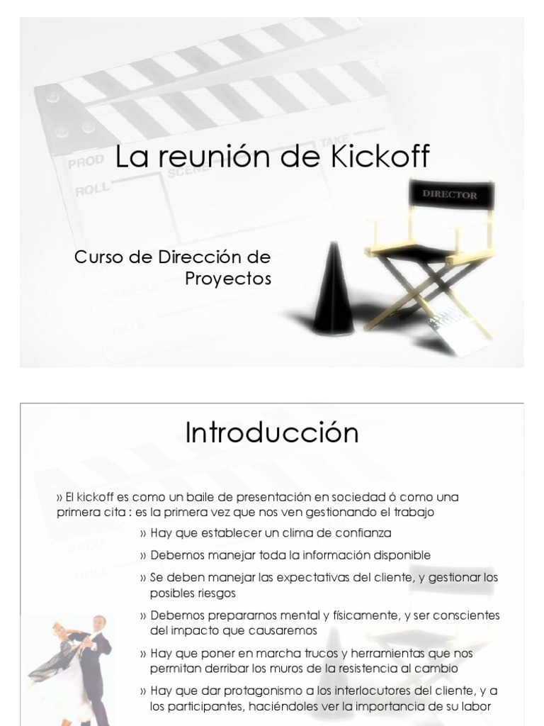 Gestión de Proyectos Reunión de Kick Off | PDF