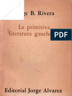 Jorge B Rivera - La Primitiva Literatura Gauchesca