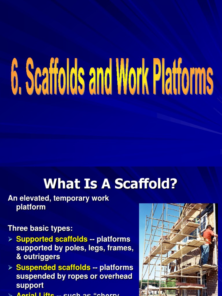 Scaffold Types and Safety Guidelines | PDF | Scaffolding | Civil ...