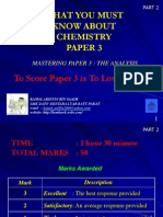 What You Must Know About Chemistry Paper 3: To Score Paper 3 Is To Love Paper 3