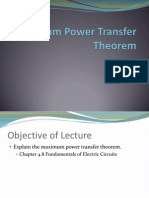 Maximum Power Transfer Theorem