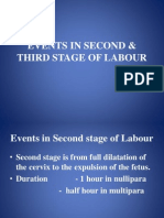 Events in Second & Third Stage of Labour