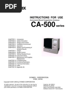 Download Sysmex CA-500 Blood Coadulation Analyzer - Instruction Manual by Amanita Hernandez SN160250872 doc pdf