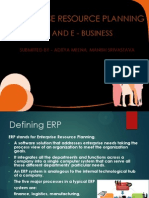 ERP and E - BUSINESS(Aditya and Manish)