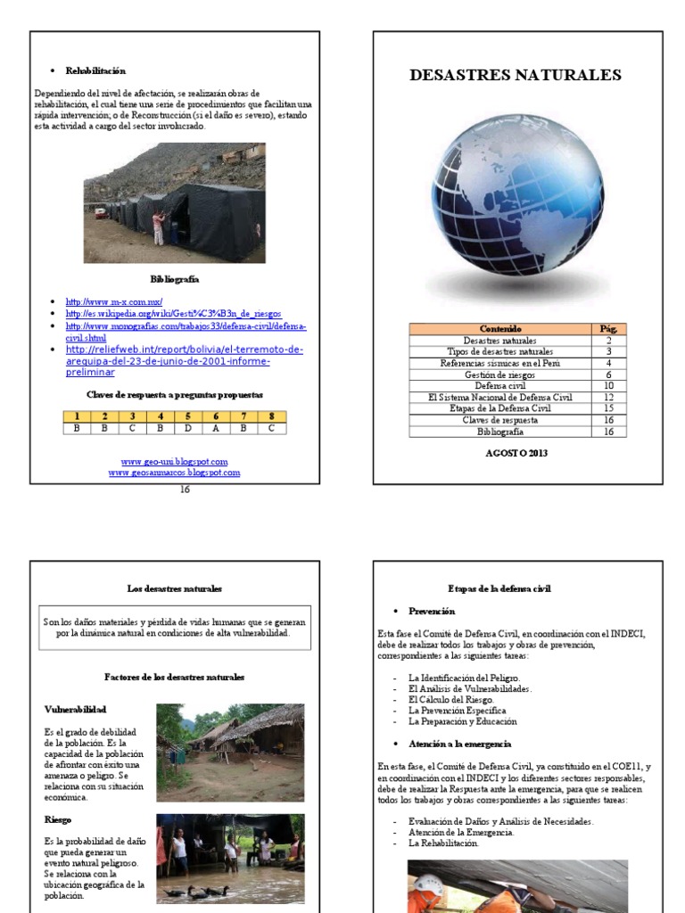 Gestión de Riesgos y Defensa Civil | PDF | Desastres naturales | Riesgo