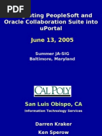 Download Integrating PeopleSoft and Oracle Collaboration Suite into uPortal by Iouri Chadour SN16028935 doc pdf