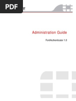 FortiAuthenicator Admin Guide v1.0