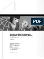 15800 DWDM System Installation, Setup, And Test Manual