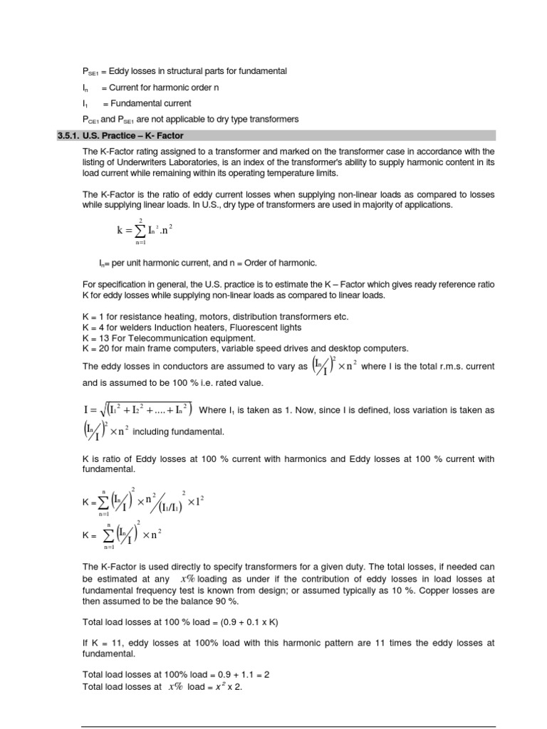 K-Factor in Transformer Eddy Losses | PDF