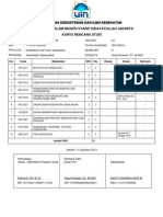 Kartu Rencana Studi S1 Semester 3 Kesehatan Masyarakat UIN Jakarta