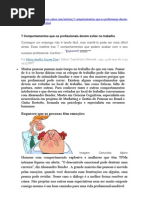 ATITUDES DE UM PROFISSIONAL - o q deve e ñ fazer