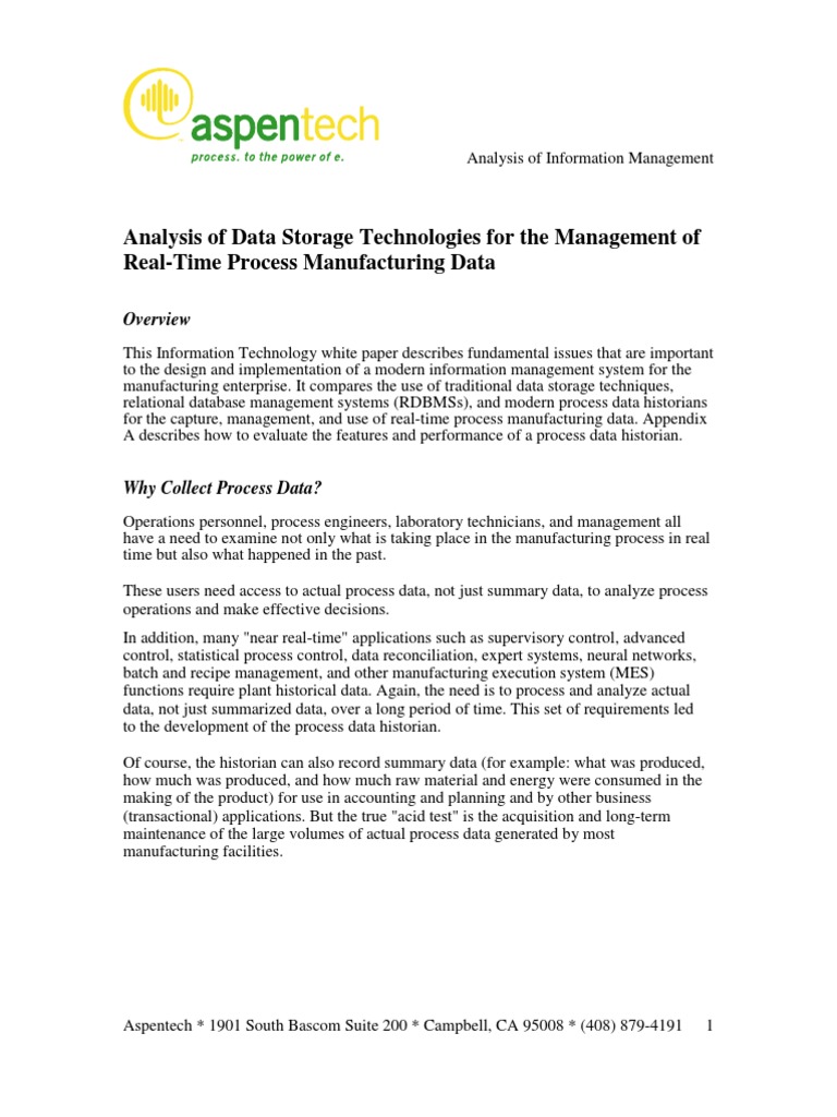 White Paper For IP 21 | PDF | Database Index | Data Compression