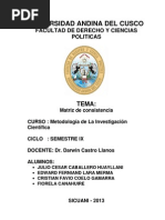 Matriz de Cosistencia