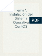 Tema 1. Instalación del Sistema Operativo CentOS