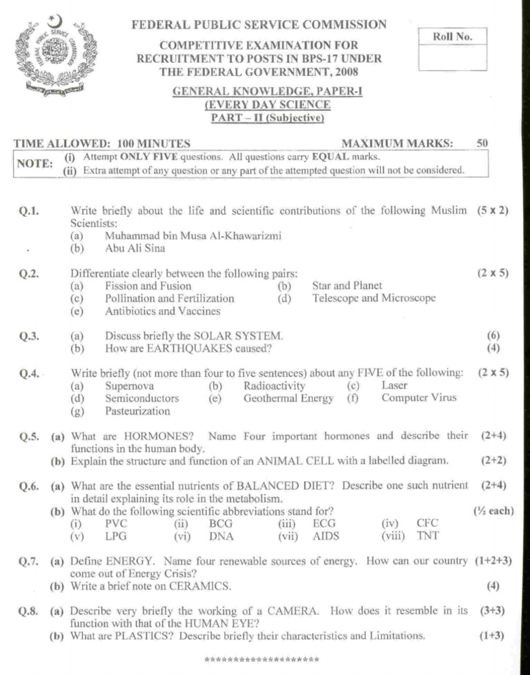 General Knowledge Every Day Science | PDF