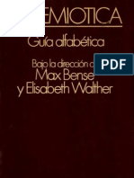 Bense, Max & Walther, Elisabeth 1975, La Semiotica. Guia Alfabetica