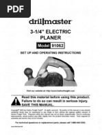 Download DrillMaster 325 Electric Planer Model 91062pdf by AKA Toms de Torquemada SN160361587 doc pdf
