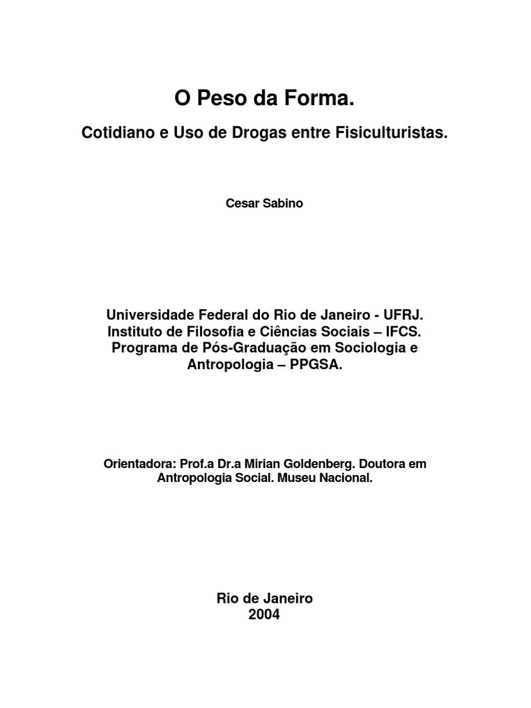 Cesar Sabino Fisiculturismo PDF Sociologia Juventude Sex Pic Hd