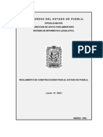 Reglamento de Construccion Del Estado de Puebla