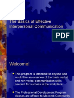 The Basics of Effective Interpersonal Communication