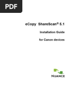 PDF Install Guide ShareScan Comprehensive Canon