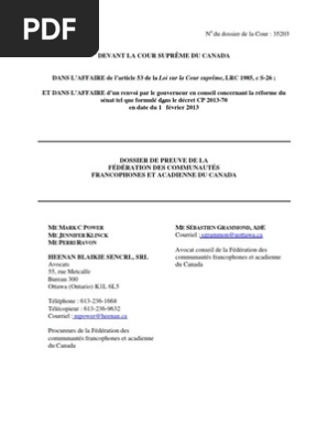 dossier de preuve fcfa mai242013 pdf canada quebec