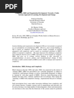 Download Complexity HRD and OD - Towards a Viable Systems Approach to Learning Development and Change by myolles SN16037638 doc pdf