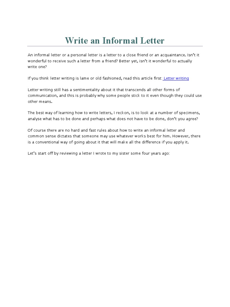  ways to start an informal letter 3 ways to write an informal letter 2022 11 16