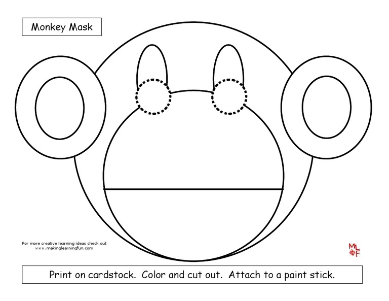 Monkey Mask: For More Creative Learning Ideas Check Out | PDF