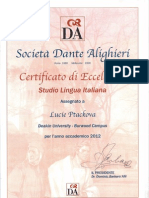 certificate in italian language