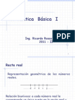 Matemática Básica I: Ing. Ricardo Rosas Roque