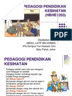 Pedagogi Pendidikan Kesihatan - t1