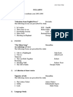 English - Syllabus - Paper II