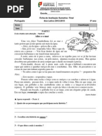 FICHA AVLIAÇÃO SUMATIVA ANUAL 3ANO