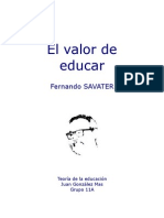 Comentario: El Valor de Educar, FERNANDO SAVATER