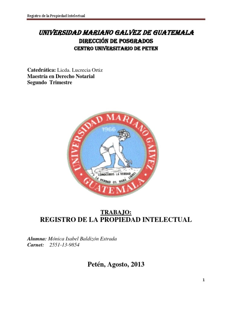 Registro de La Propiedad Intelectual | Patentar | Propiedad intelectual