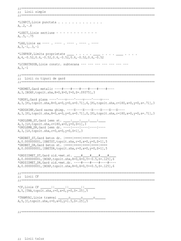 Line Types and Patterns Guide | PDF