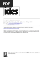 El origen de la industrializacón argentina (Villanueva J., 1972)