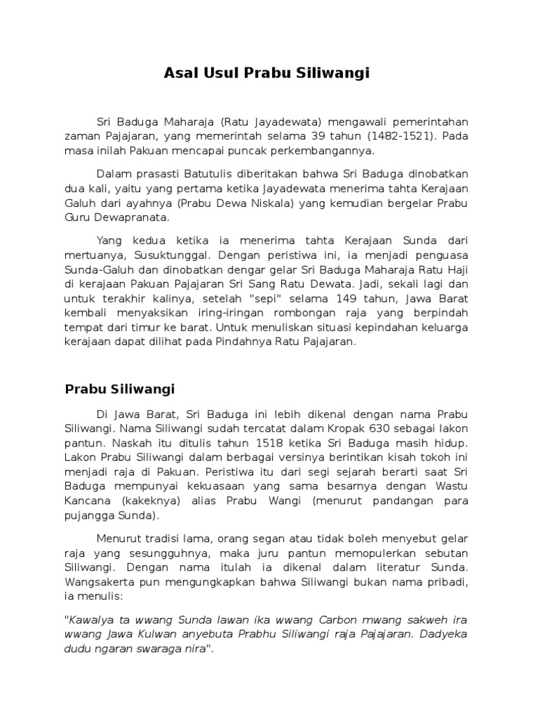 Asal Usul Prabu Siliwangi.rtf