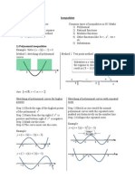 Inequalities Summary