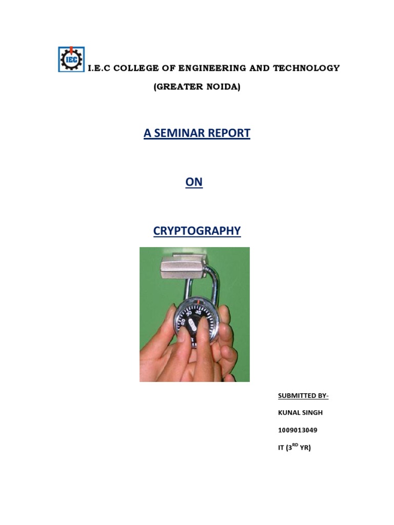 A Seminar Report | PDF | Cryptography | Key (Cryptography)