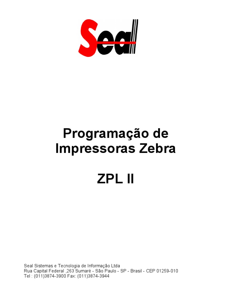 Zebra ZPL Manual Portugues | PDF | Impressão | Impressora