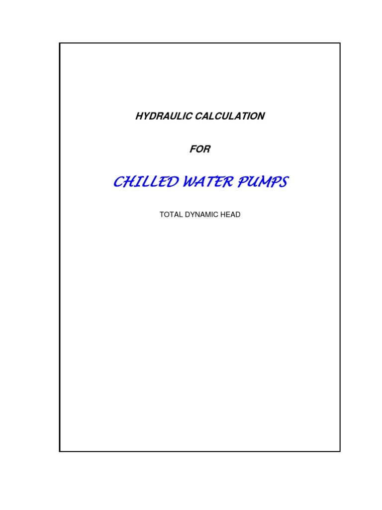 Water pump calculation