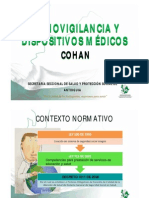 Cohan - Tecnovigilancia y Dispositivos - Dssa PDF