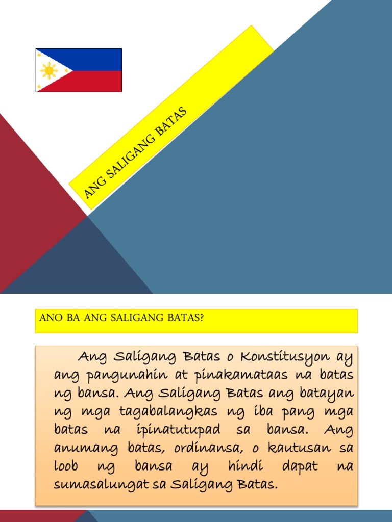 Ang Saligang Batas ng Pilipinas