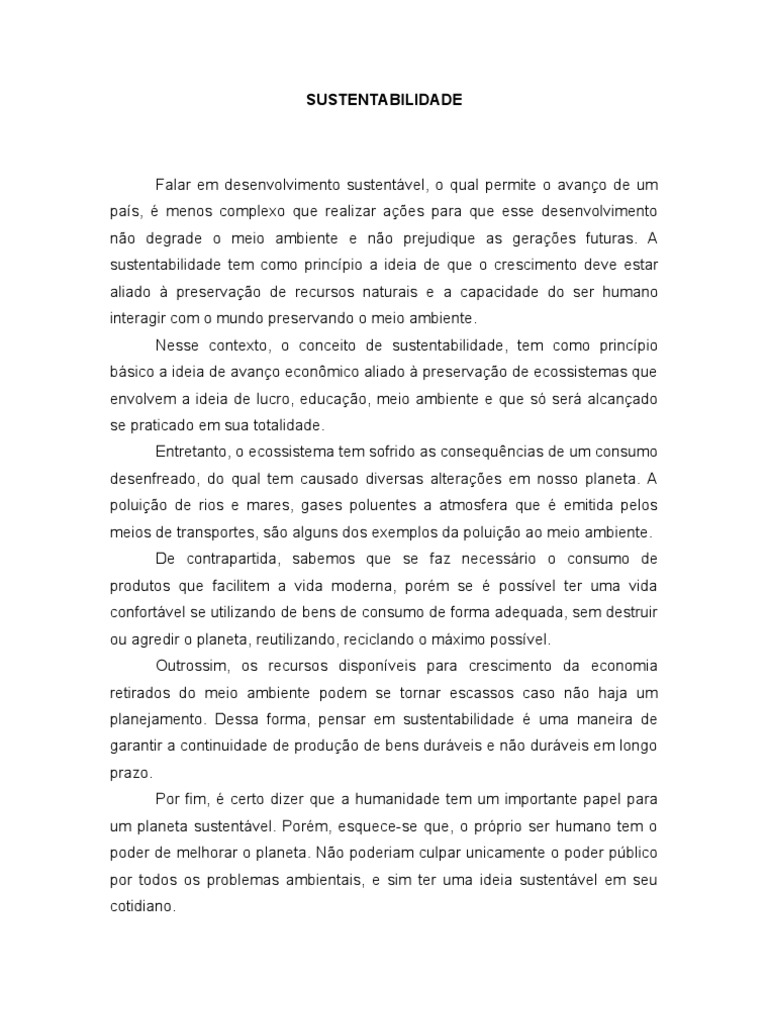 Redação Sustentabilidade | PDF