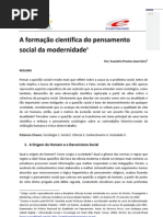 A formação científica do pensamento social da modernidade - Evandro Prestes Guerreiro