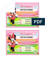 Tarjeta de Minnie Mouse