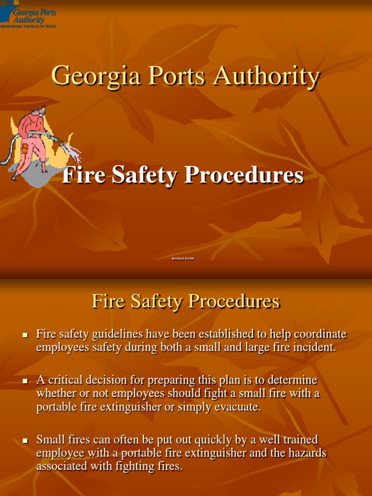 Ports Authority Fire Safety Guidelines PDF Fires Hazards